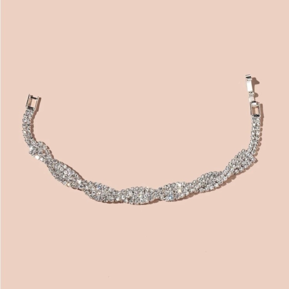 Rhinestone Bracelet In Silver - Picture 4 of 4